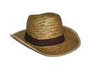 chapeau cowboy en paille nature enfant