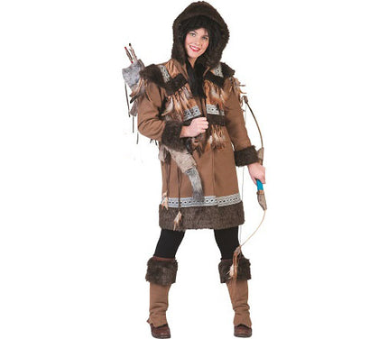 déguisement femme d'esquimau brun