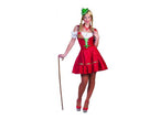 robe tyrolienne sexy rouge avec tablier femme