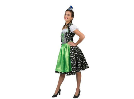 robe tyrolienne edelweis verte femme