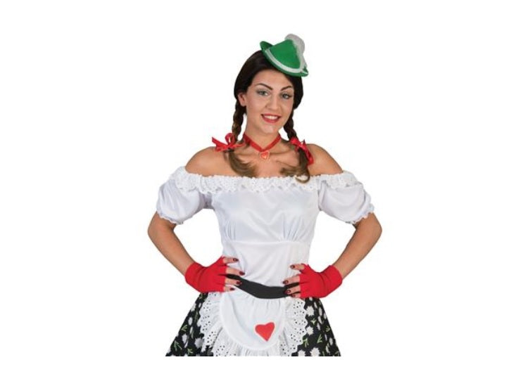 chemisier tyrolien blanc femme