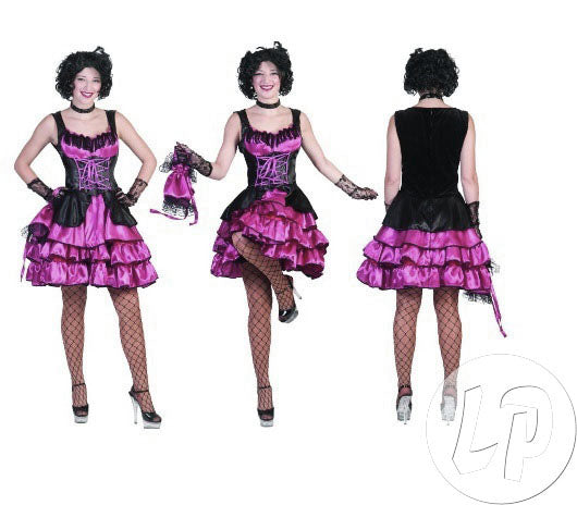 déguisement femme cancan rose