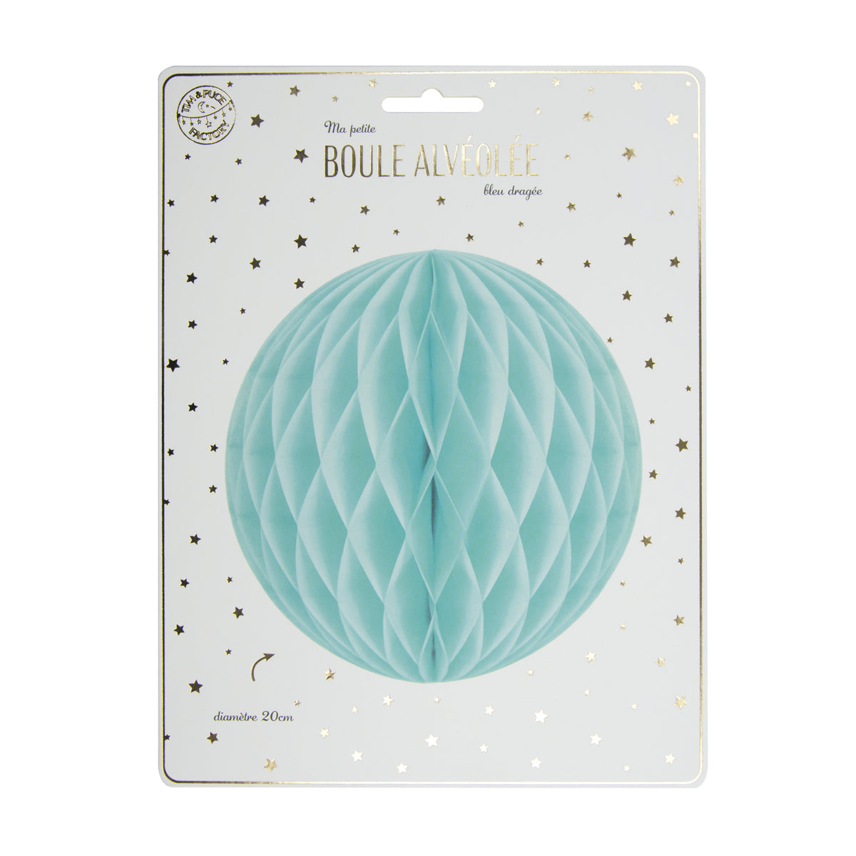 5 BOULES ALVÉOLÉES 5CM BLEU DRAGEE