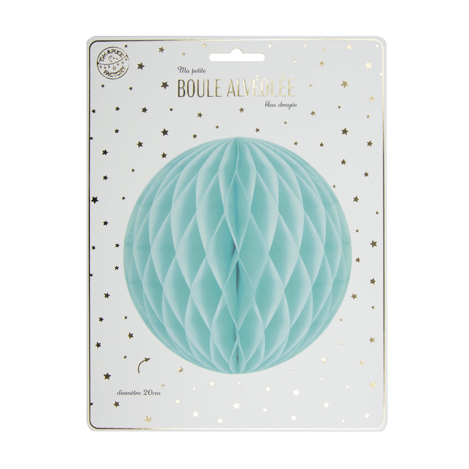 5 BOULES ALVÉOLÉES 5CM BLEU DRAGEE