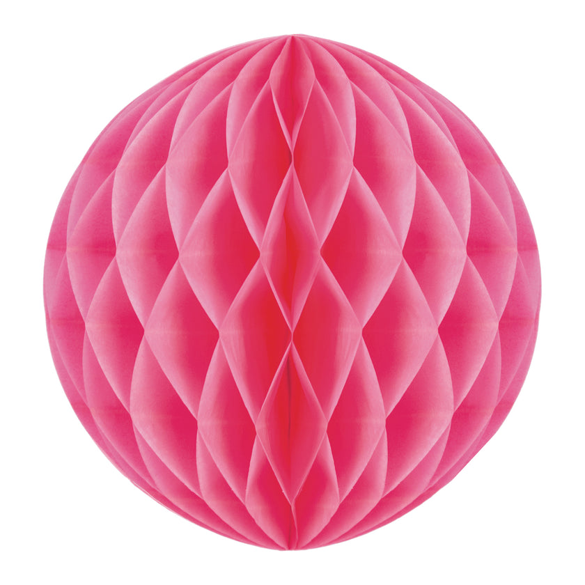 5 BOULES ALVÉOLÉES 5CM NEON ROSE