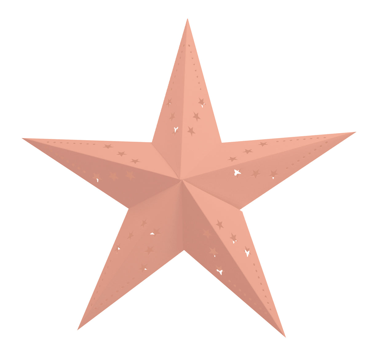LANTERNE ÉTOILE 30CM PEACH PASTEL