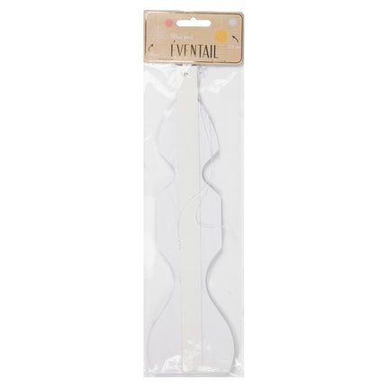 Éventail blanc 53cm
