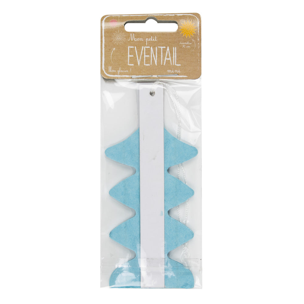 MINI ÉVENTAIL BLEU GLACIER 20CM