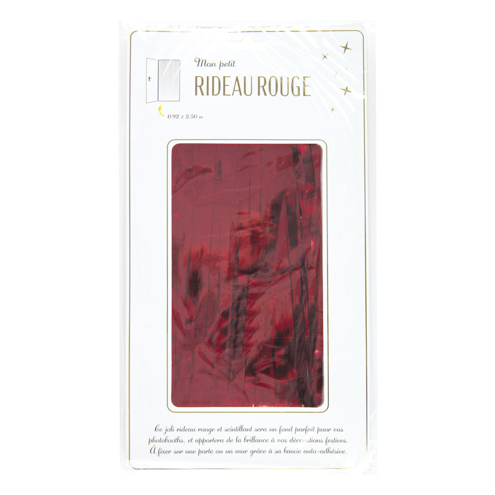 RIDEAU ROUGE 250CM