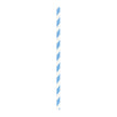SET 10 PAILLES BLEUES RAYURES BLANCHES