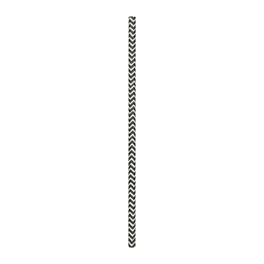 SET 10 PAILLES CHEVRONS NOIRS