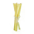 SET 10 PAILLES CHEVRONS JAUNES