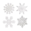 SET DE 8 FLOCON ARGENTES 15CM