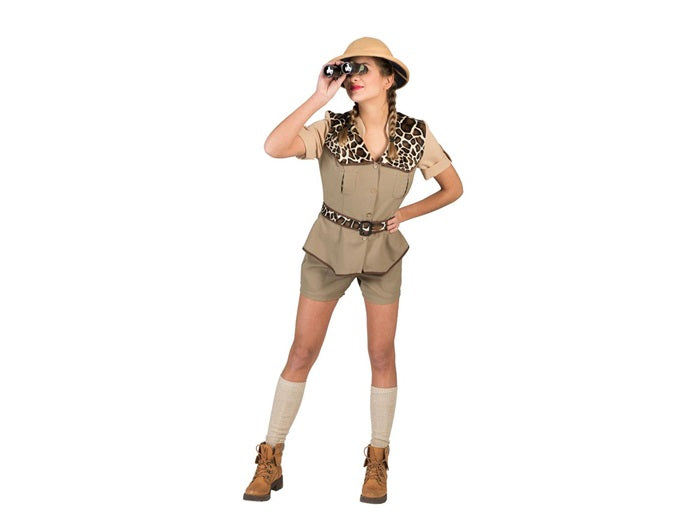 déguisement de chasseuse safari marron 3pcs femme