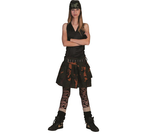 jupe camouflage army femme