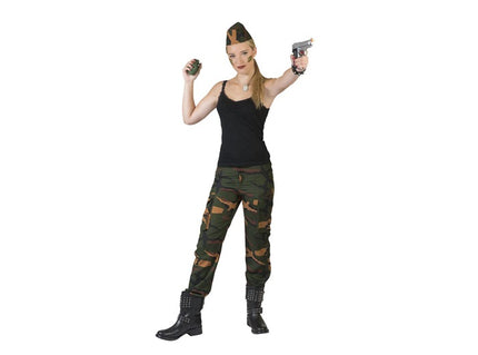 déguisement militaire mercenaire 2pcs femme