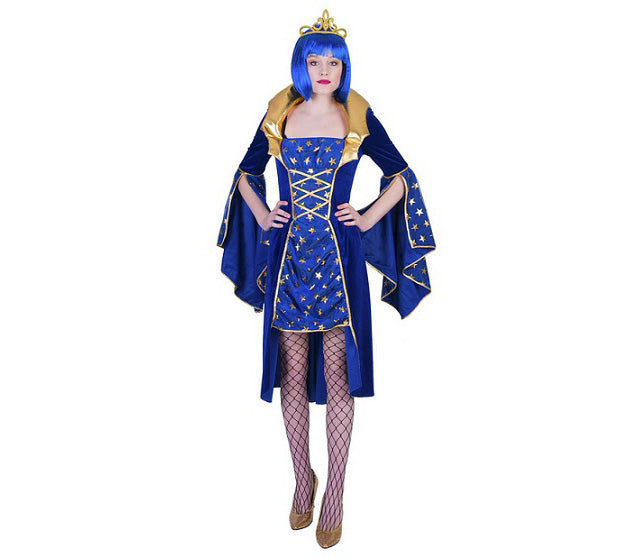 déguisement de magicienne sorcière bleu