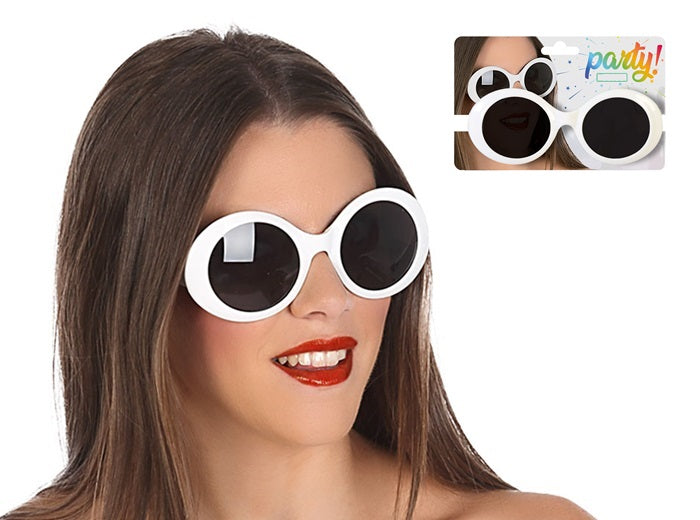 lunettes rondes rétro vintage blanc adulte