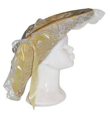 chapeau pirate avec tulle blanc
