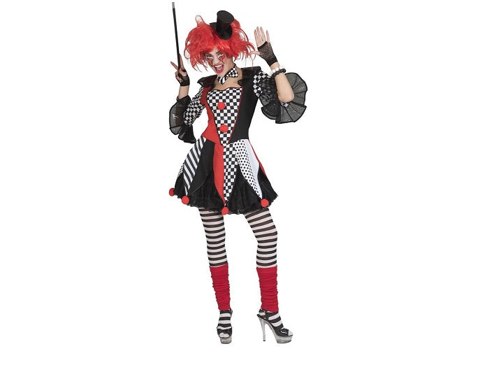 déguisement de jester harlequin femme