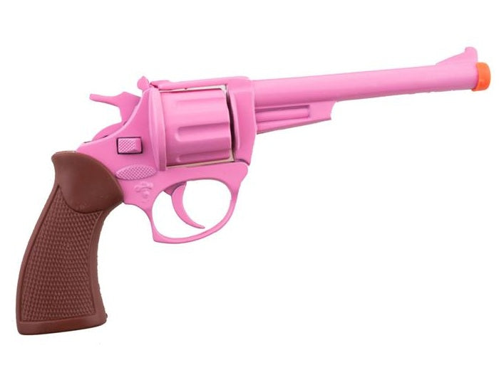 revolver métal 8 coups rose 19cm