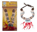 collier d'indien plumes rouge