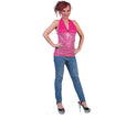 bustier à sequins rose femme taille unique