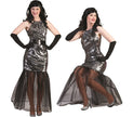 robe de diva à sequins argent femme