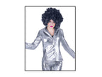 veste disco métallisée argent femme
