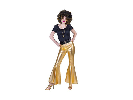 pantalon pattes d'éléphant or femme