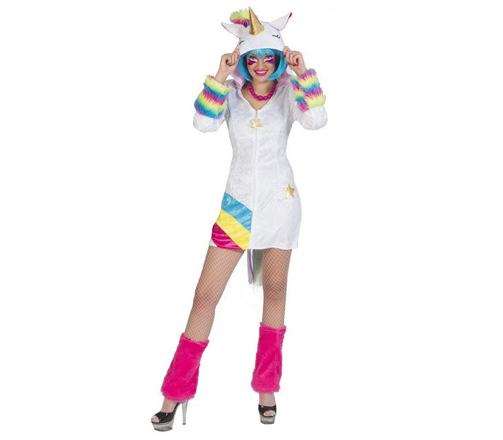 déguisement de licorne rainbow pour femme