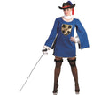 robe mousquetaire bleu femme