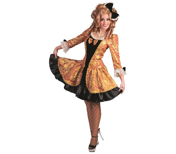 robe sexy baroque marie-christina orange femme