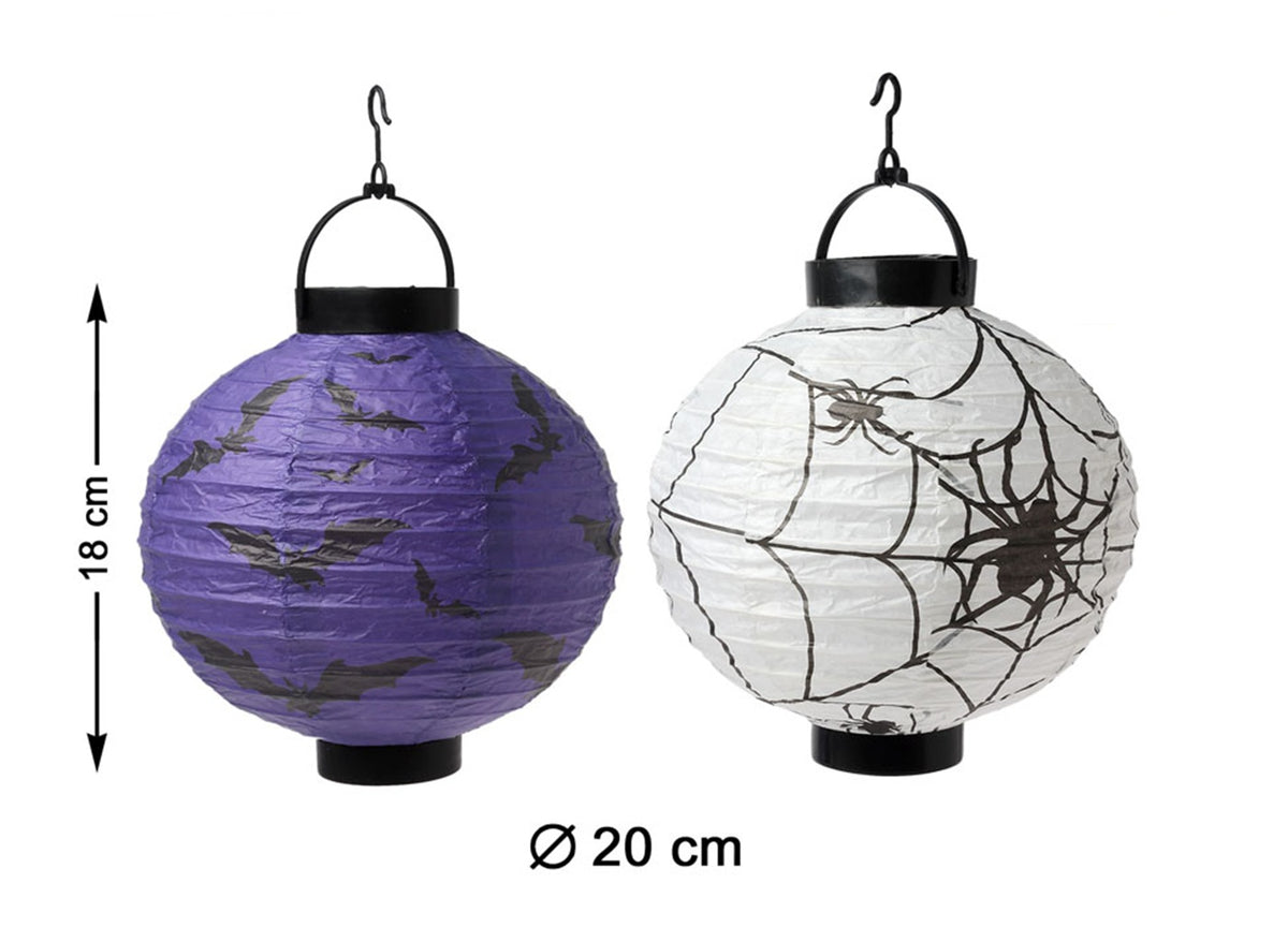 1x lampion lumineux led halloween mix 20cm