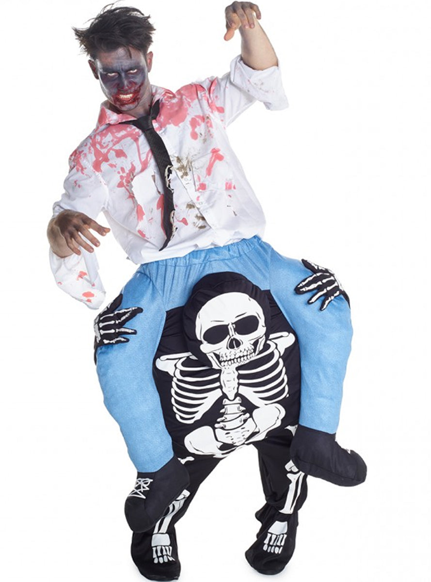 Déguisement porte-moi zombie sur squelette