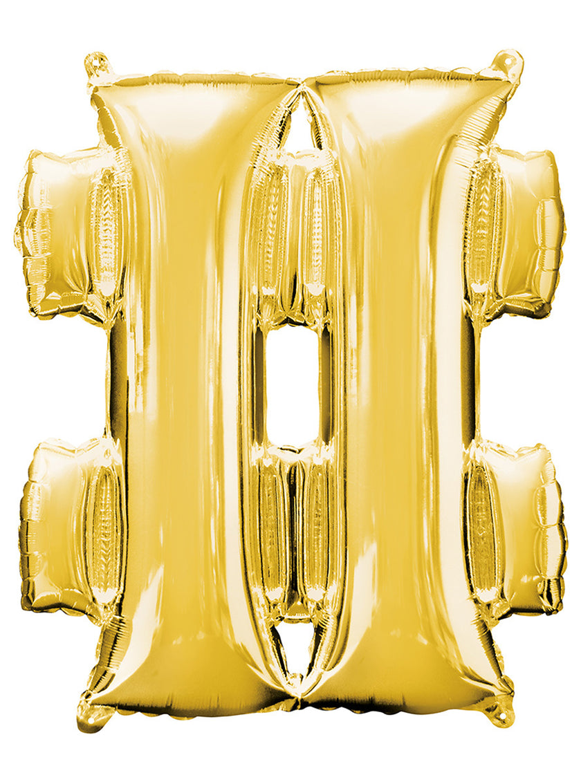 Ballon hashtag doré (86 cm)