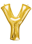 Ballon lettre Y doré (86 cm)