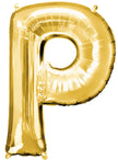 Ballon lettre P doré (86 cm)