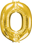 Ballon lettre O doré (86 cm)