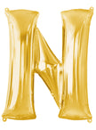 Ballon lettre N doré (86 cm)