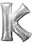 Ballon lettre K argenté (86 cm)