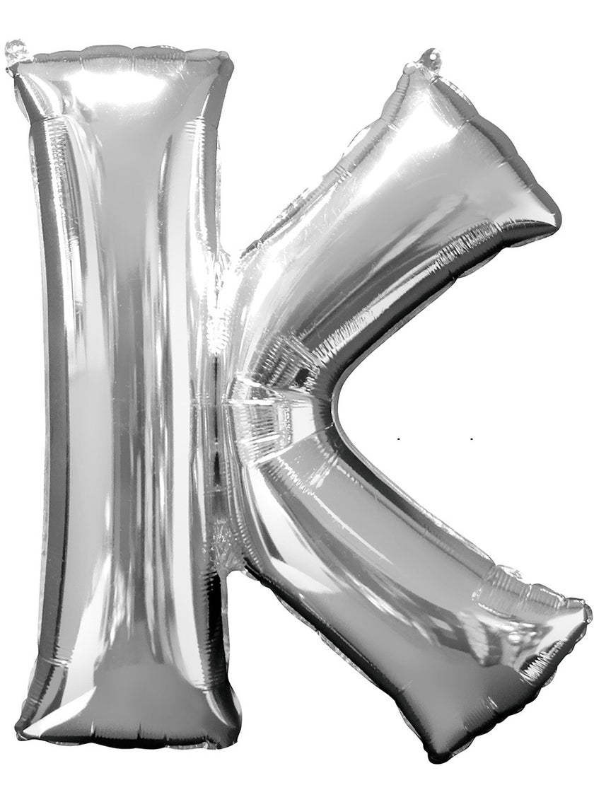 Ballon lettre K argenté (86 cm)