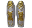 paire de protège-tibias de chevalier lion