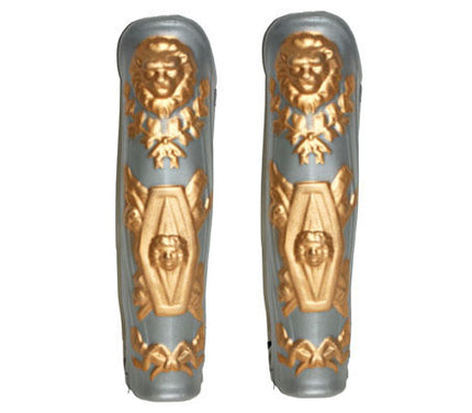 paire de protège-tibias de chevalier lion dorï