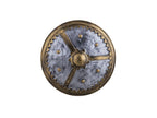 bouclier rond bleu et bronze 58cm