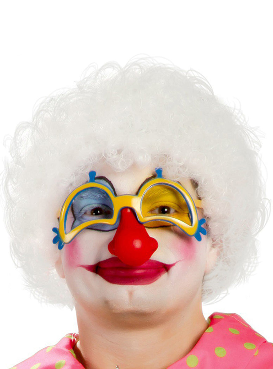 Perruque de clown blanche pour homme