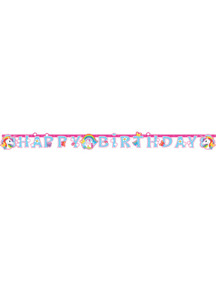 Affiche Happy Birthday Licorne
