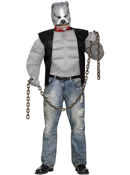 Déguisement pitbull motard hommegrande taille