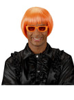 Perruque rave orange fluo