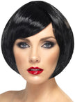Perruque noire bob avec frange
